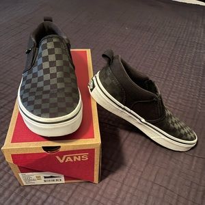 Black Checkered Vans